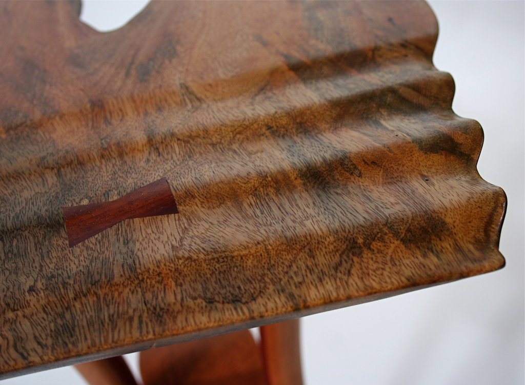 Yellowstone Table Detail with Butterfly and live edge